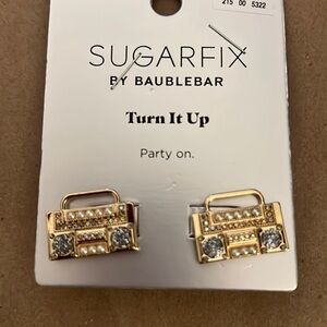 NWT Sugarfix by Baublebar “Turn It Up” Boombox Earrings.